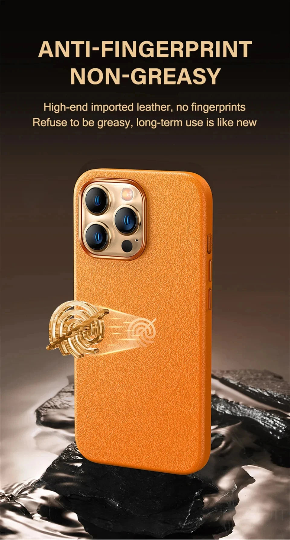 Luxury For Magsafe Leather Case For Apple iPhone 16 Pro Max Plus Magnetic Animation Wireless Charge Shockproof Cover Accessories