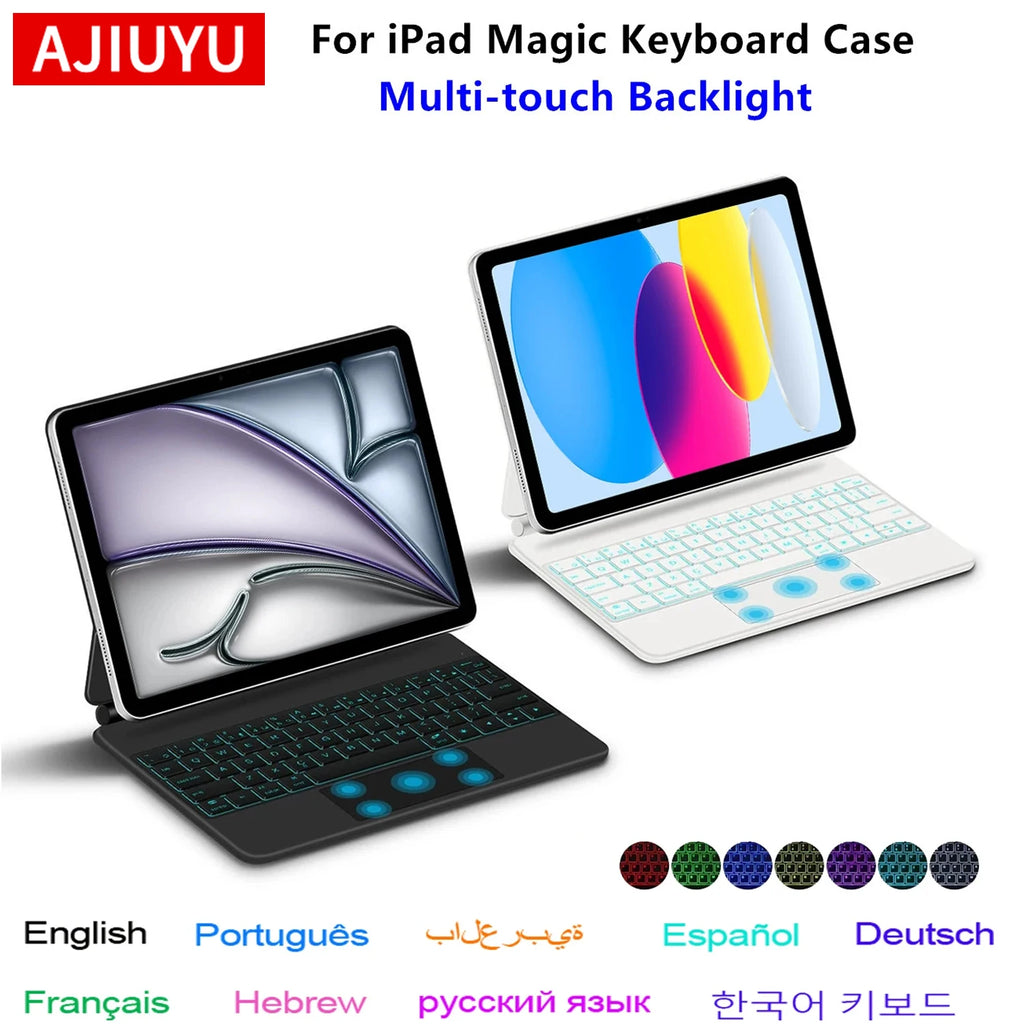 Magic Keyboard for iPad Air 6 7 8 11 13 Inch Case 2026 2025 iPad Pro 11" 13" Funda iPad A16 11th 10th Generation Pro 12.9 Cover
