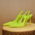 women's summer sandals 2026Designer Luxury Women Slingback Sandals Pointed Toe Slip on Thin High Heel Ladies Elegant Pumps Shoes