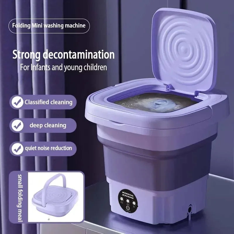 Folding washing machine, mini home clothes, socks, underwear cleaning, washing machine, travel washing machine