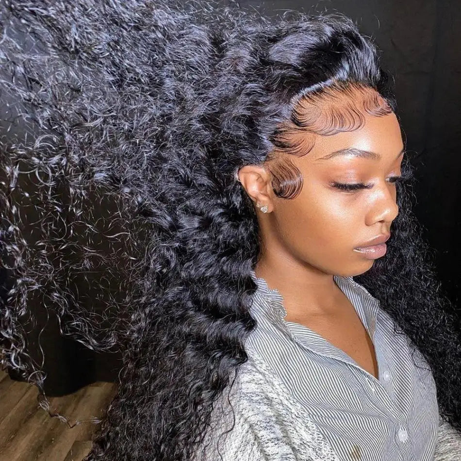 13x6 Hd Lace Frontal Curly Wig Human Hair 13x4 Hd Transparent Lace Front Brazilian Preplucked Deep Wave Wig for Women Choice