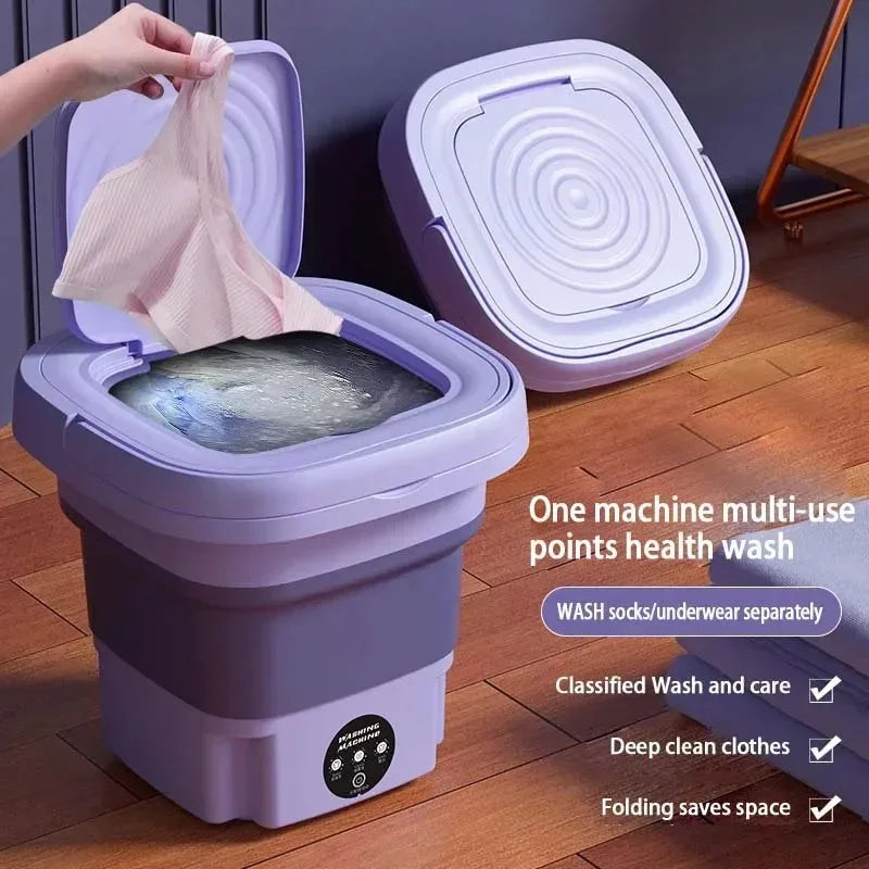 Folding washing machine, mini home clothes, socks, underwear cleaning, washing machine, travel washing machine