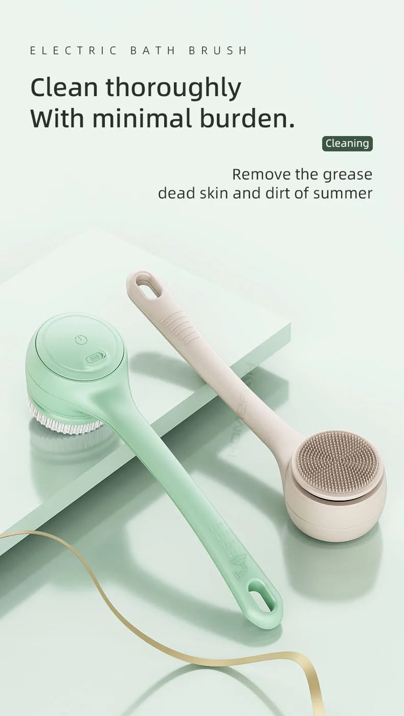 Electric Bath Brushes Body Scrubber  Scrubber Brushes Back Long Handle Back Brushes