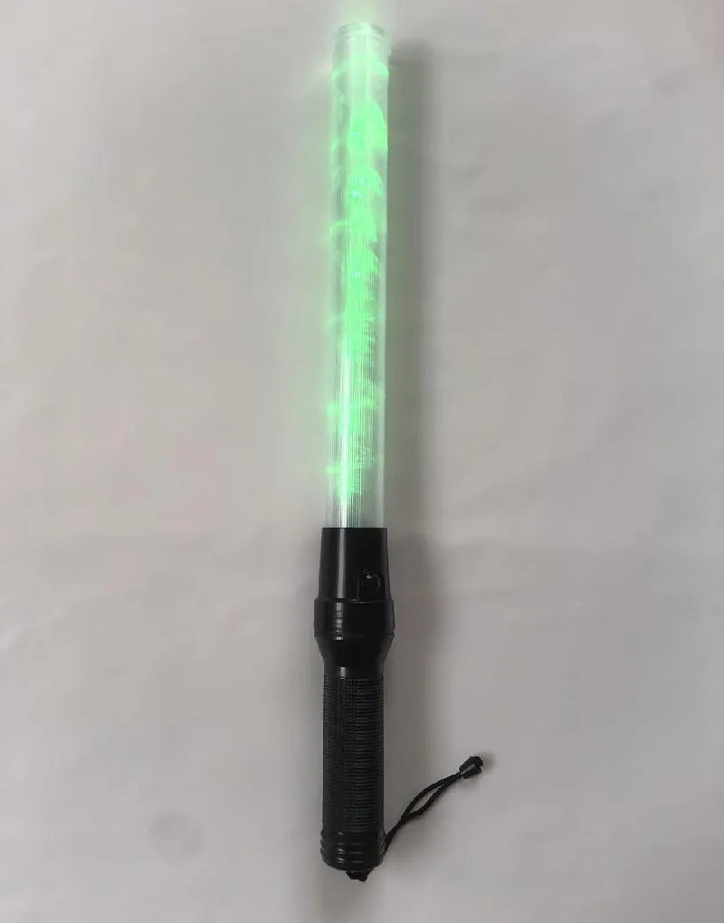 54CM White Tube LED Red Shift Green Traffic Signal Warning Light Road Traffic Rod Conductor's Stick