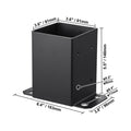 SucceBuy 4x4/ 6x6 Post Base 2/4Pcs Heavy Duty Powder-Coated Post Anchor Matte Black Wood Post Brackets for Pavilion Deck Railing