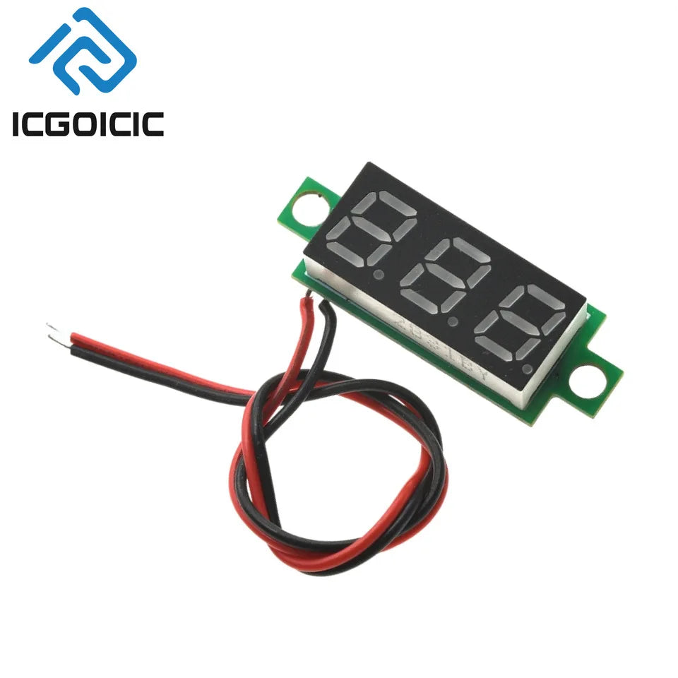 0.28" LED Digital Thermometer – DC 4-28V, Waterproof NTC Probe, ±0.1°C Accuracy, 1m Metal Sensor for Car, Fridge, Fish Tank