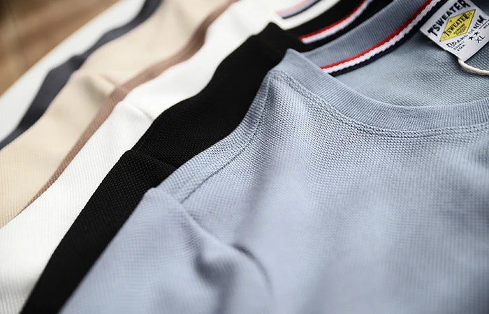 Summer New American Retro Waffle Microchapter T-shirt Men's Fashion Simple Washed Short Sleeve O-neck Casual Loose Youth Tops