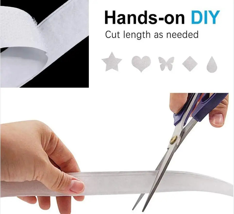 25Meter Strong Self-adhesive Hook and Loop Fastener Tape Magic Nylon Sticker Strap Adhesive with Glue for DIY Craft20/25/30/50MM