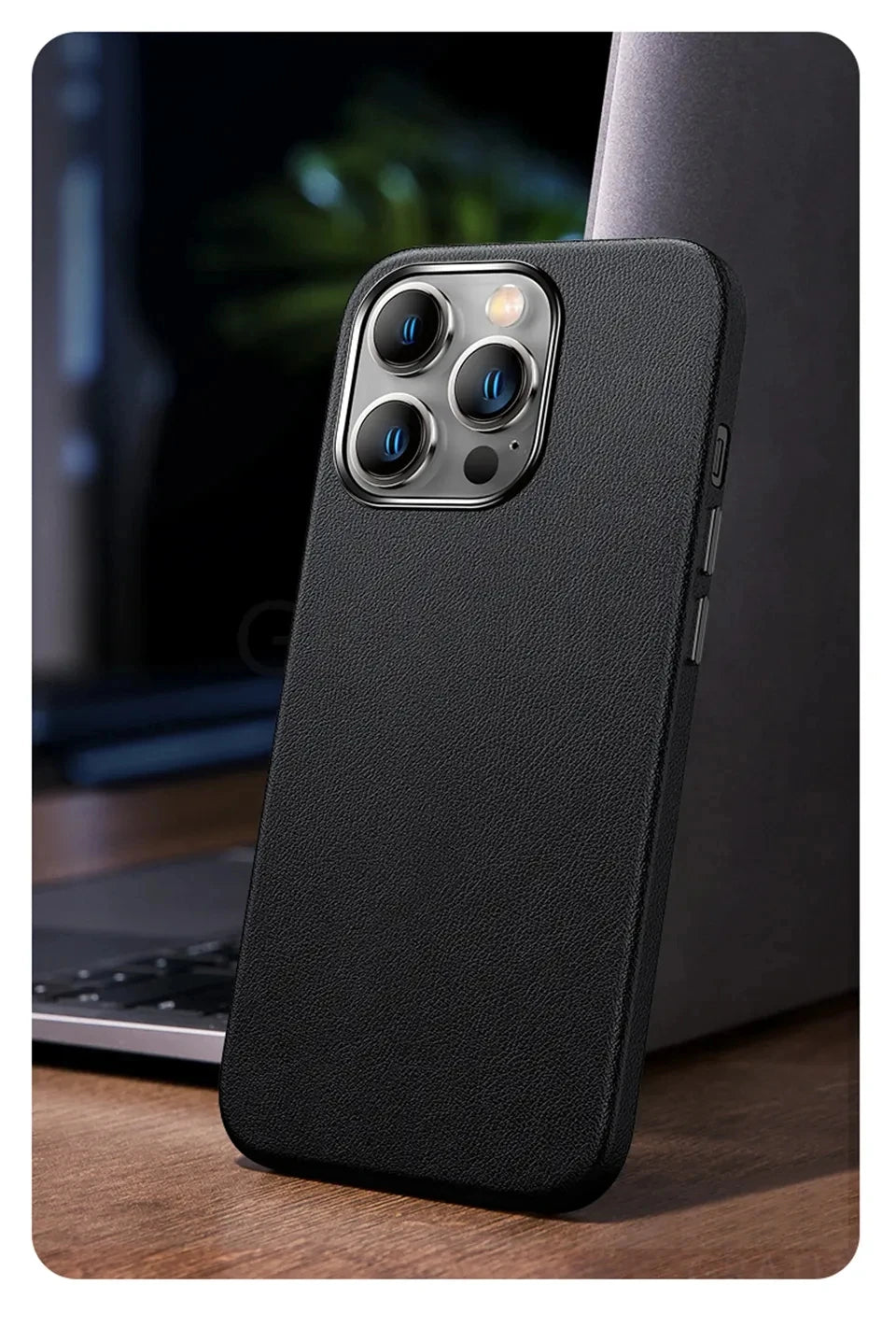 Luxury For Magsafe Leather Case For Apple iPhone 16 Pro Max Plus Magnetic Animation Wireless Charge Shockproof Cover Accessories