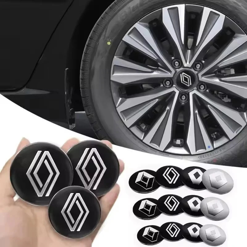 4Pcs 56mm Car Wheel Center Caps Hubcap Cover Stickers For Renault Megane 3 2 4 Clio4 5 Captur Trafic Scenic2 Austral Kangoo QM6