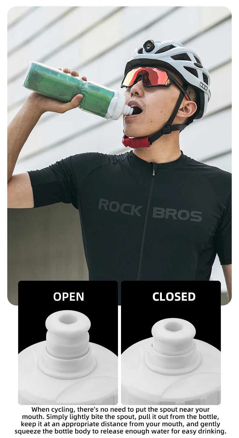 ROCKBROS Thermo Bottle Summer Cold Water Bottle Large Capacity Cycling Thermal Bike Bottle Running Hiking Outdoor Kettle ﻿