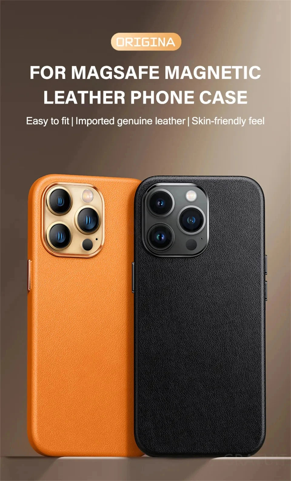 Luxury For Magsafe Leather Case For Apple iPhone 16 Pro Max Plus Magnetic Animation Wireless Charge Shockproof Cover Accessories