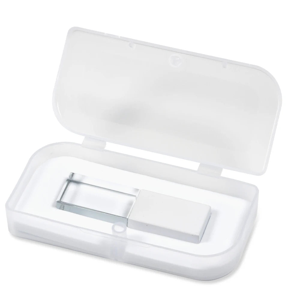JASTER Creative Pen Drive Crystal 128GB Gold 64GB Rose USB Flash Drive 32GB Wedding Photography Exquisite Transparent Gift Box