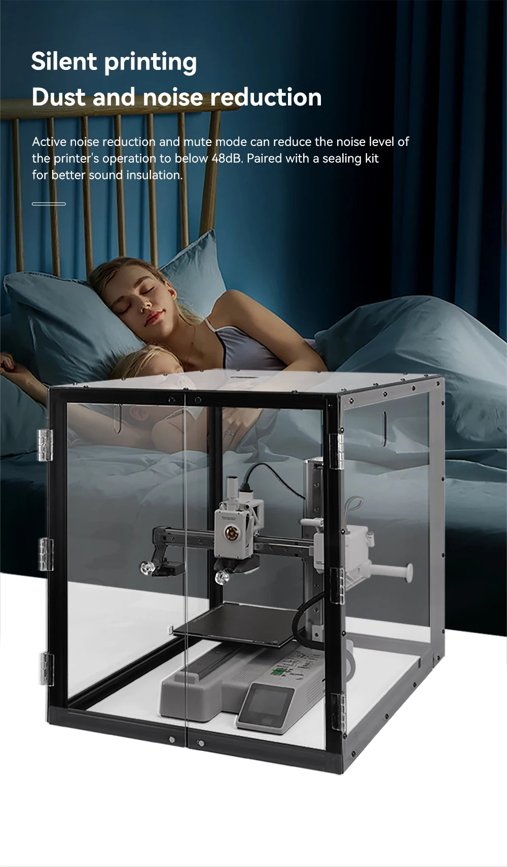 For Bambu Lab A1 Mini Enclosure Assemble kit Acrylic PC Panel Protective Cover Visibale For Kingroon KP3S KP3S Pro V2