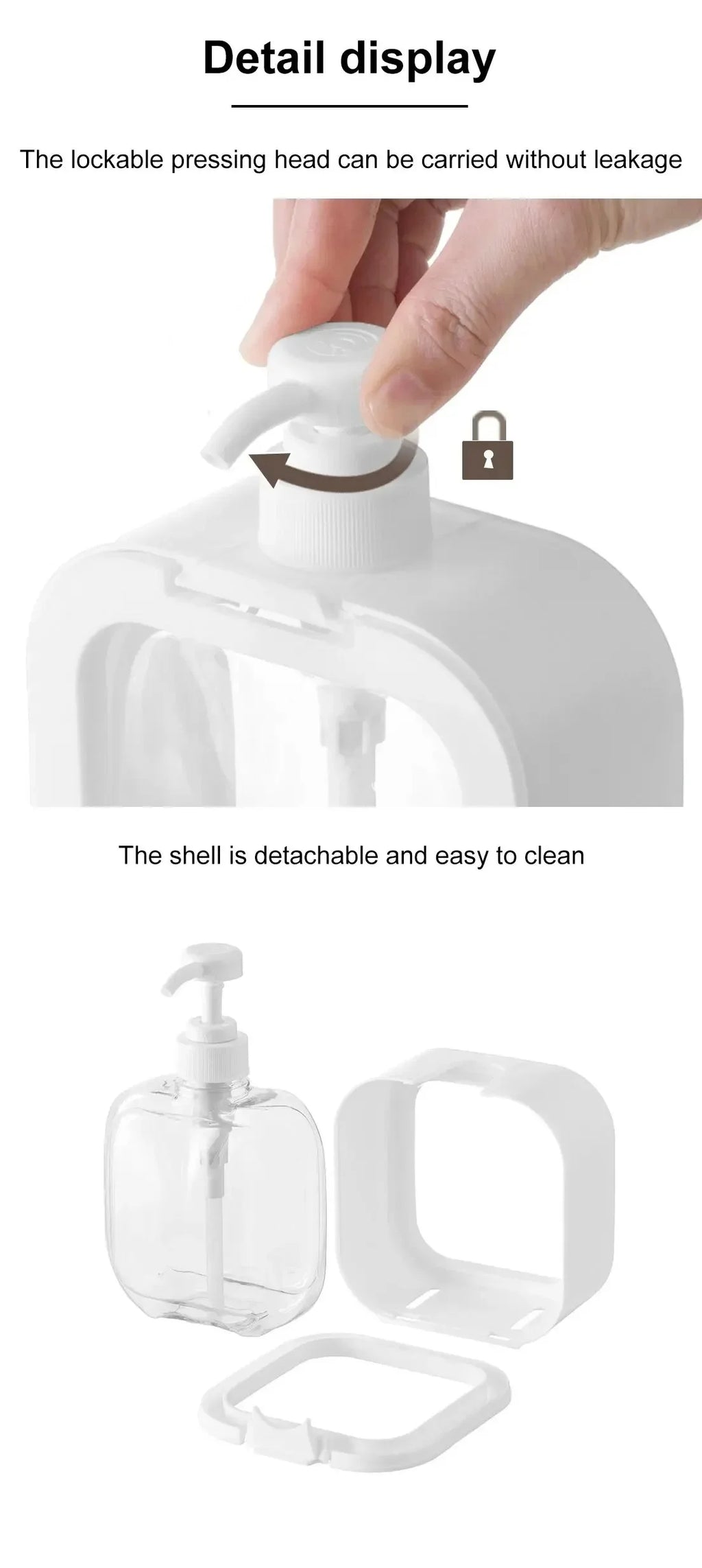 1pcs Large Capacity Soap Dispenser 300/500ml Travel Soap Dispenser Laundry Detergent Dispensing Bottle For Packaging & Storage