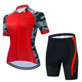 Salexo Cycling Jersey Set 2023 Women Summer Short Sleeve MTB Bike Cycling Clothing Maillot Ropa Ciclismo Uniform Kit Top Shirts