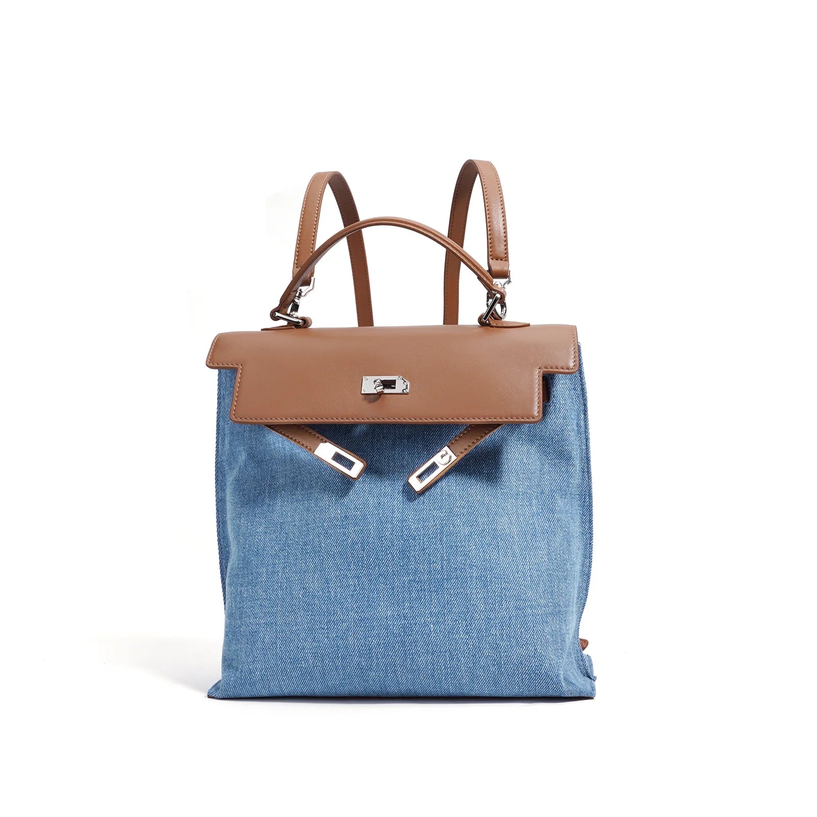 2024 New Women Bag Lady Fashion Half Moon Underarm Shoulder Bag Messenger Female Summer Soft Lightweight Denim Fabric Handbag