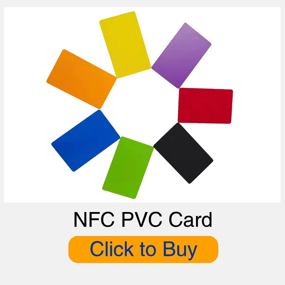 5-Pack 13.56MHz NFC Blank Metal-PVC Hybrid Business Cards with 215 Chip & 504-Byte Memory, Laser Customizable on Metal Side