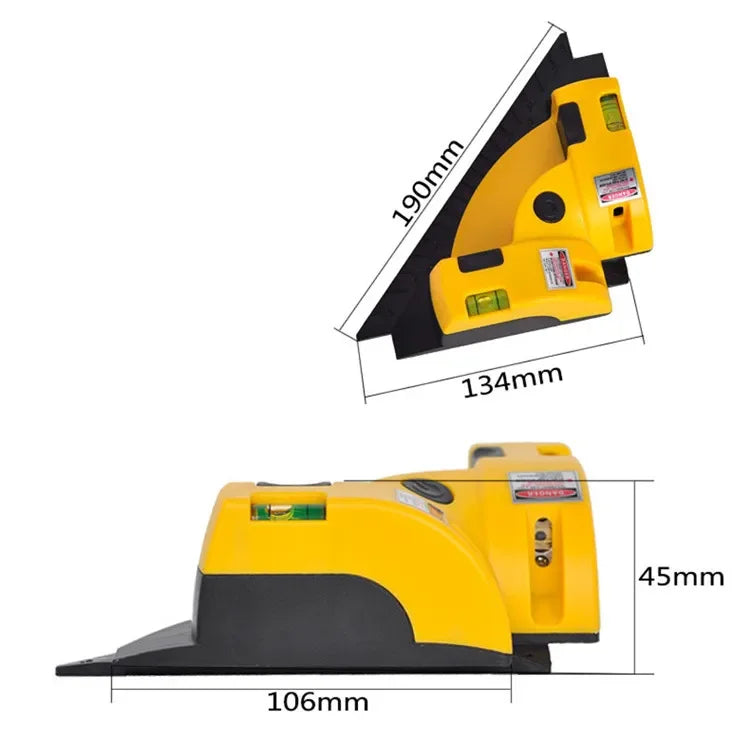 90° Infrared Laser Level Vertical Horizontal Line Projection Square Floor Tiling Level Laser Accurate Measurement