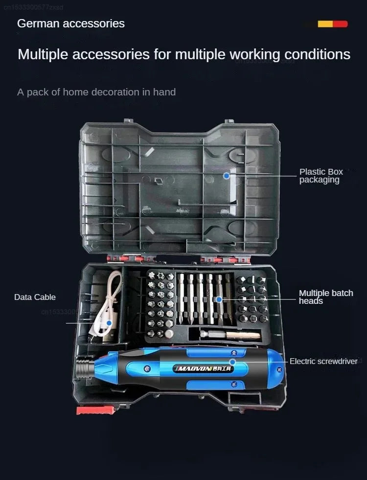 Electric Screwdriver Rechargeable Small Household Fully Automatic Electric Screwdriver Automatic Electric Screw Driver