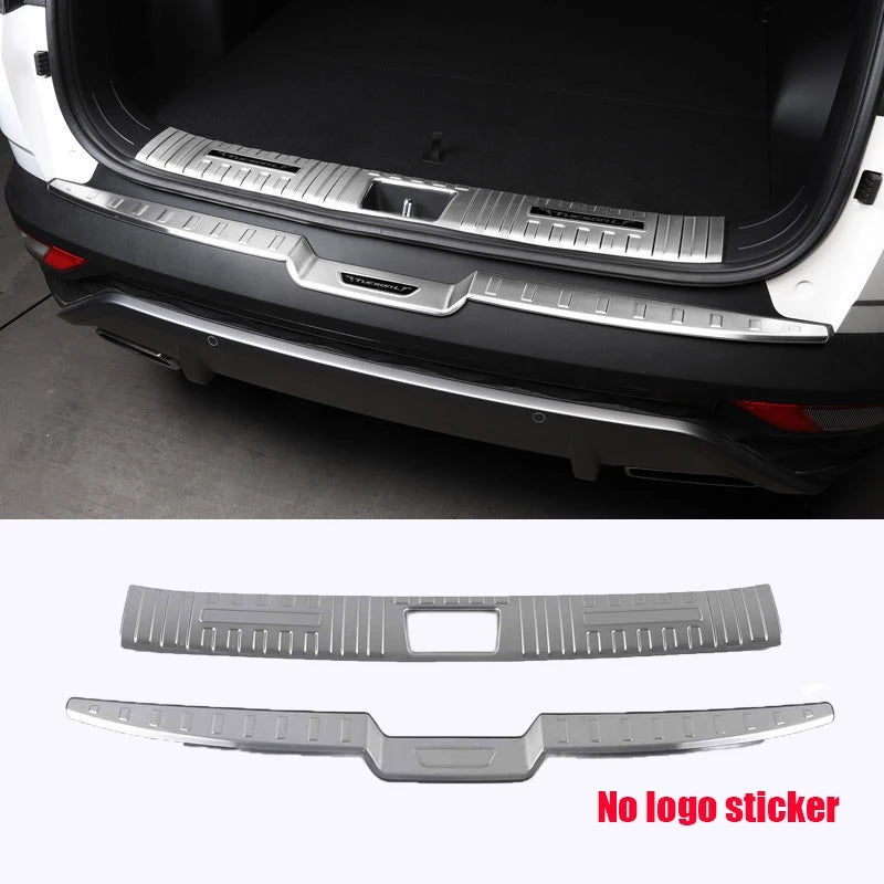 For Hyundai Tucson NX4  2021-2023 stainless steel Anti Hit Dust sill plate pedal Rear Bumper Protectordoor Sill Trunk decorate