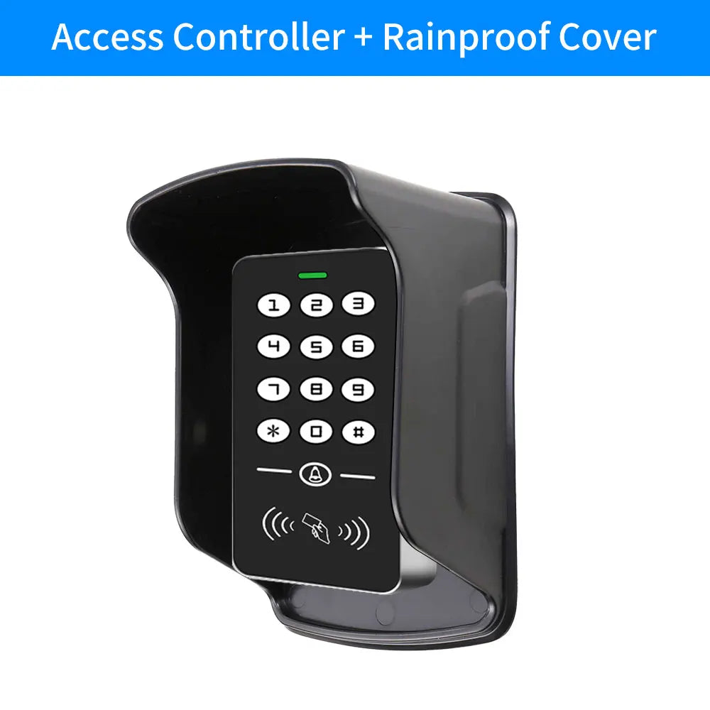 Access Control Reader 125KHz RFID Keypad Rainproof Cover keys Reader Door Entry Access Control System Electric Lock Opener