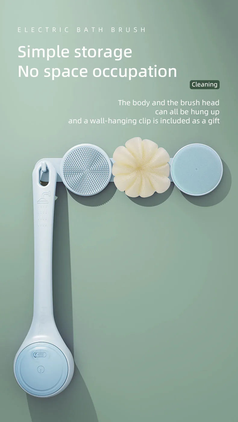 Electric Bath Brushes Body Scrubber  Scrubber Brushes Back Long Handle Back Brushes