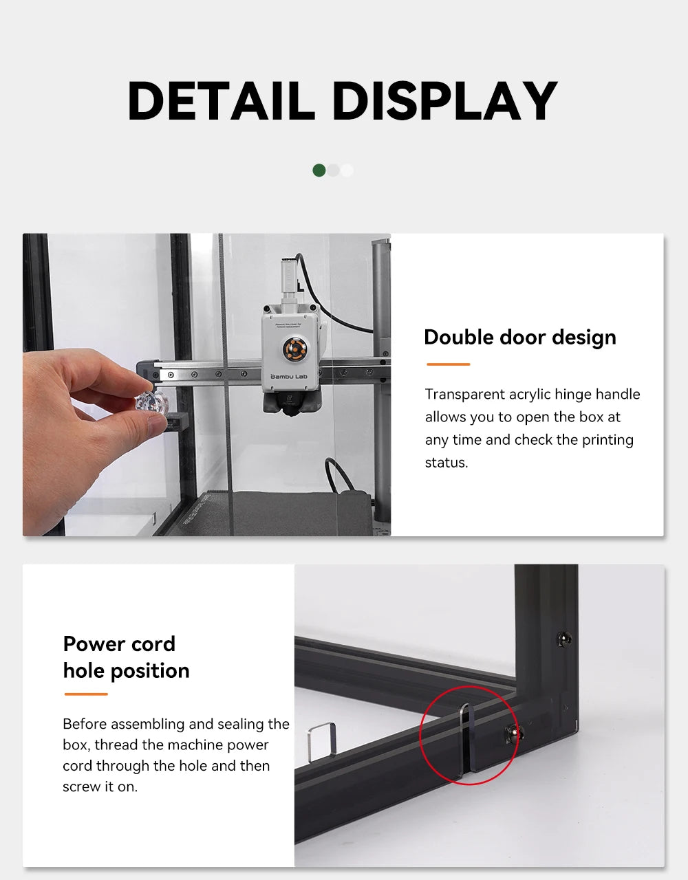 For Bambu Lab A1 Mini Enclosure Assemble kit Acrylic PC Panel Protective Cover Visibale For Kingroon KP3S KP3S Pro V2
