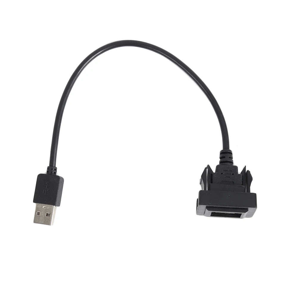 Car Dashboard Flush Mount USB 2.0 Port Panel Male to Female Plastic Extension Cable Adapter for Toyota Hilux Vigo Fortuner 04-12
