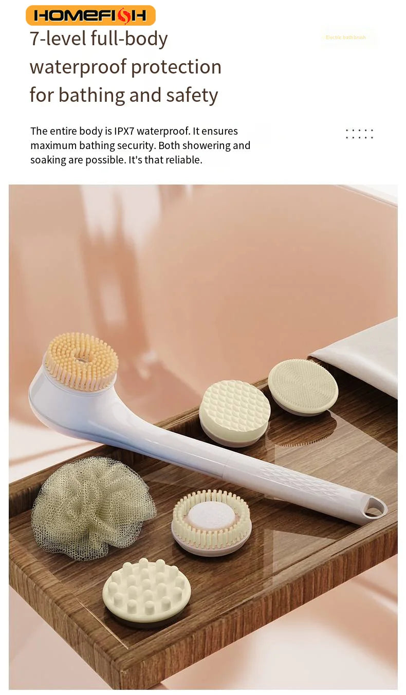 Electric Bath Brushes Body Scrubber  Scrubber Brushes Back Long Handle Back Brushes