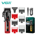VGR hair clipper gradient color body high-end hair trimmer intelligent LCD digital display high-speed electric push shear V-656