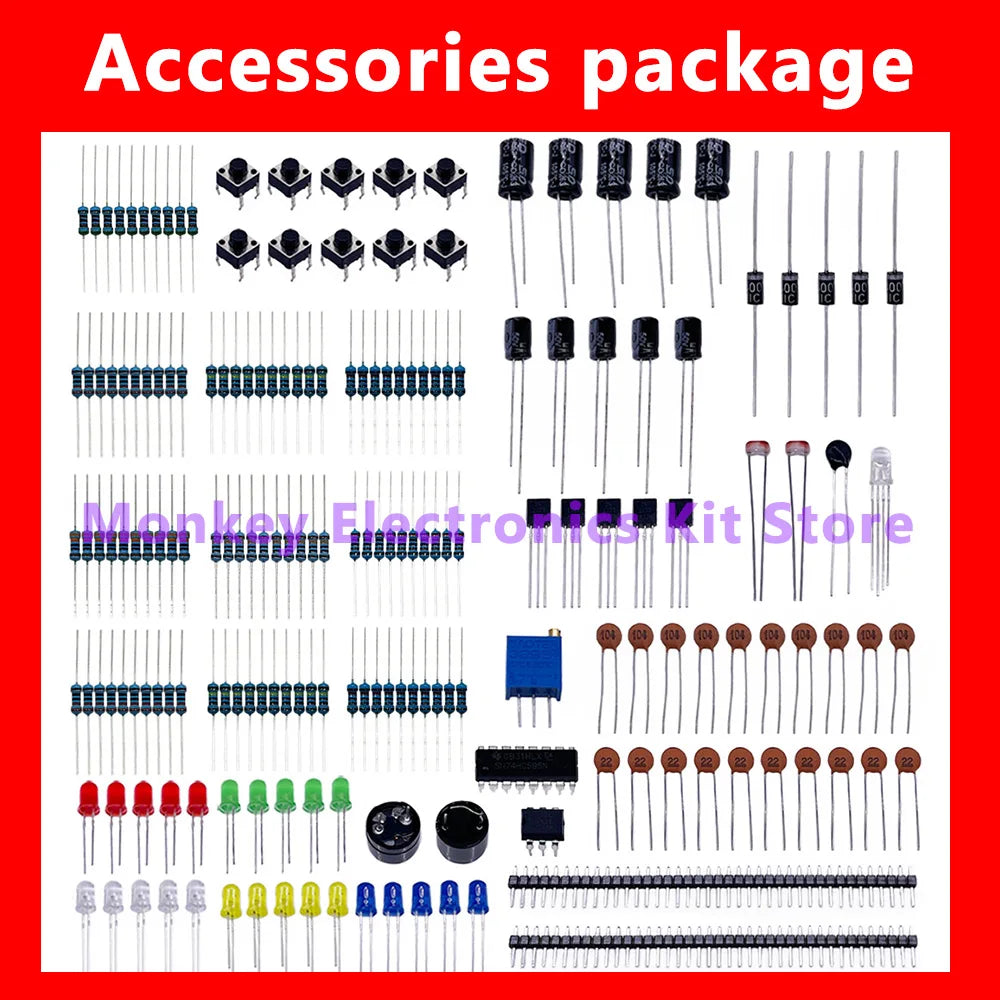 1 Set  Packages Suitable for UNO 830 hole component package 830 hole accessories Raspberry Pi 140 entry accessories package
