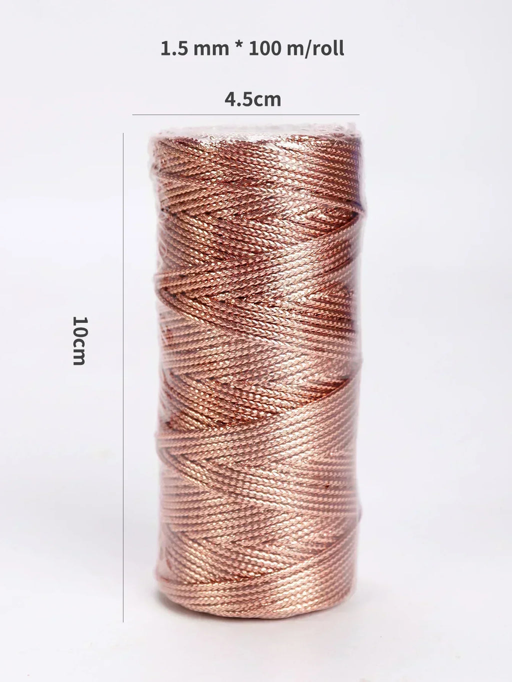 1.5mm 100M Gold Silver Macrame Cord Rope String for Sewing DIY Rope 100M Macrame Rope String for Sewing and Crafts Thread Twine