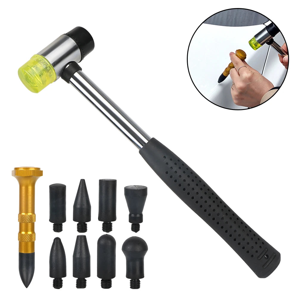 Car Dent Hammer Repair Dings Removal Tools Hail Bulge Remover Tap Down Pen Auto Sheet Metal Set Automotive Accessories Universal