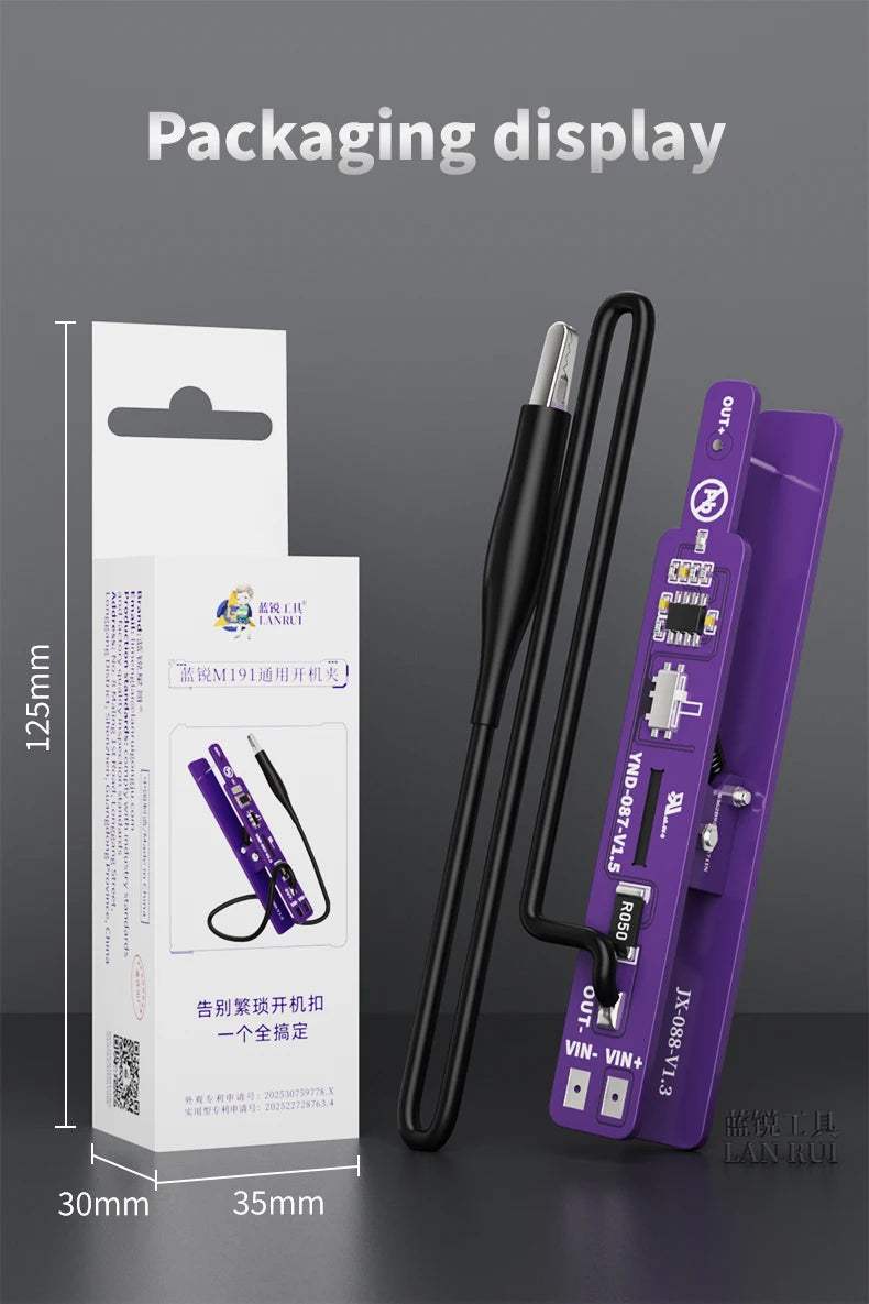 Lanrui M191 Universal Switch Clip Power On Tool Dual Mode Detection Current Tester For iPhone Android Tablet iPad Repair Tool