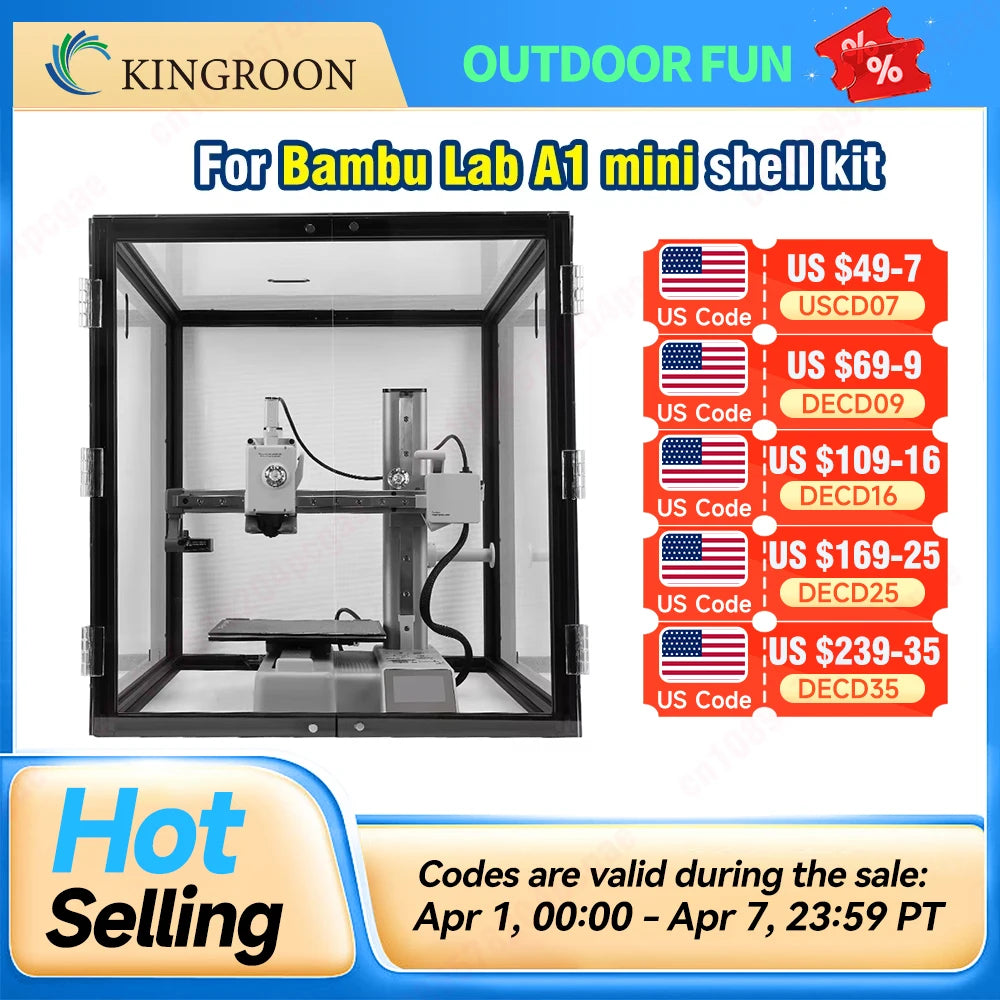 For Bambu Lab A1 Mini Enclosure Assemble kit Acrylic PC Panel Protective Cover Visibale For Kingroon KP3S KP3S Pro V2
