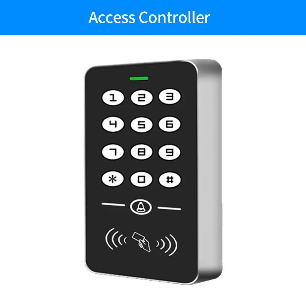 Access Control Reader 125KHz RFID Keypad Rainproof Cover keys Reader Door Entry Access Control System Electric Lock Opener