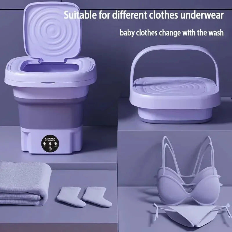 Folding washing machine, mini home clothes, socks, underwear cleaning, washing machine, travel washing machine