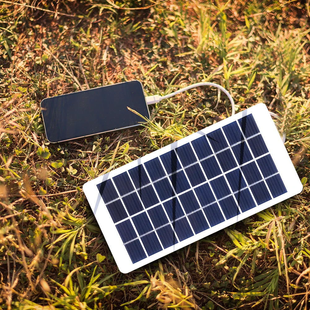 20W 5V Solar Panel Charger Type-C Solar Portable Charging Panel Mobile Power Supply Lightweight for Doorbell Security Monitoring