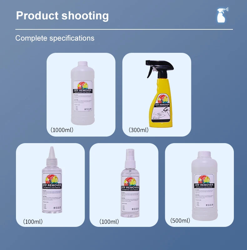Fcolor 100ml DTF Remover Direct to DTF Transfer Film Printing Pattern Rapid Remover Adhesive Remover