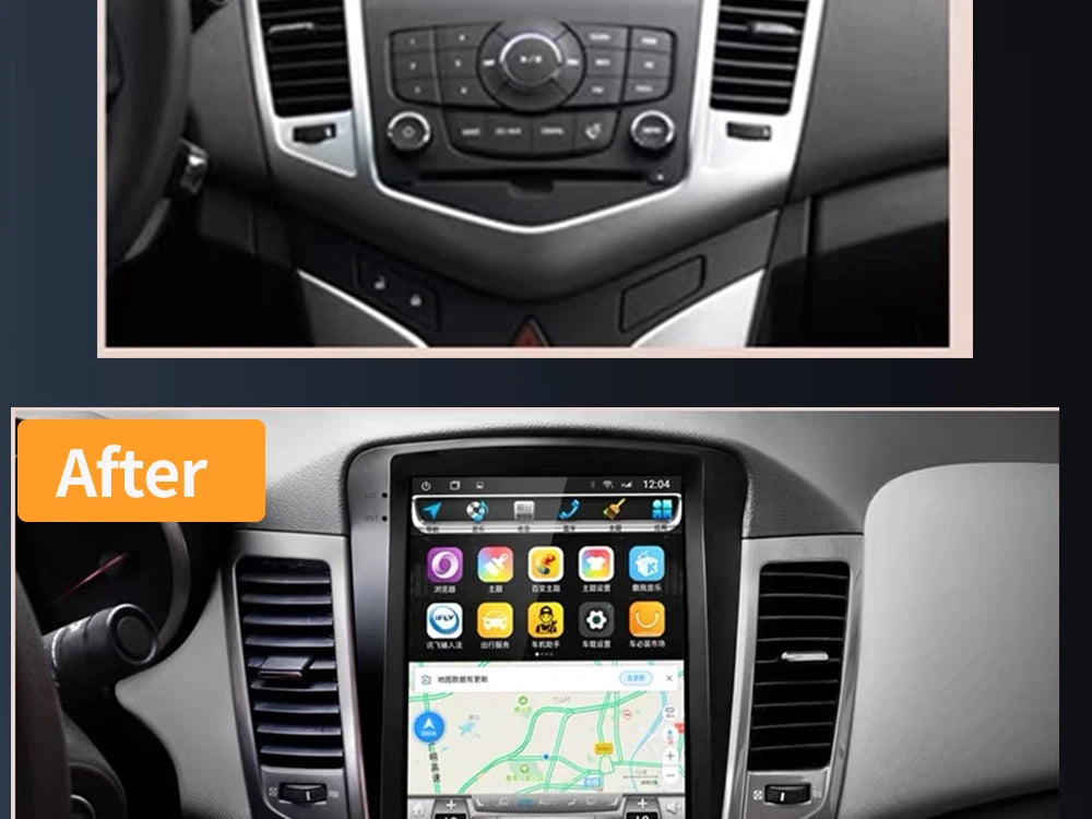 Wegonow Android 14.0 For Chevrolet Cruze 720P 9.7" 12 512G Universal in-car wireless CarPlay Auto Android 4G Wi-Fi Bluetooth