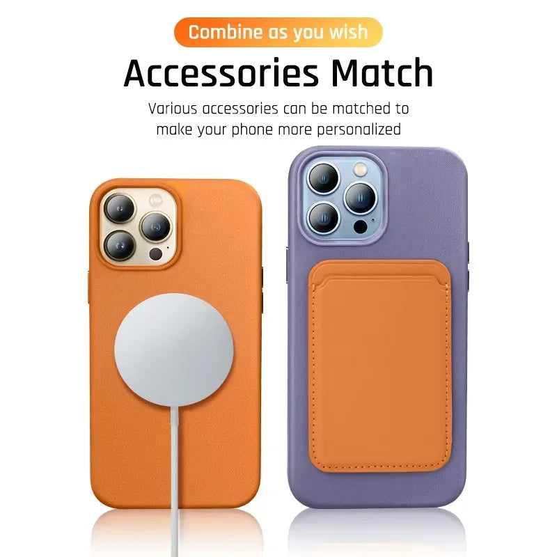 Luxury For Magsafe Leather Case For Apple iPhone 16 Pro Max Plus Magnetic Animation Wireless Charge Shockproof Cover Accessories
