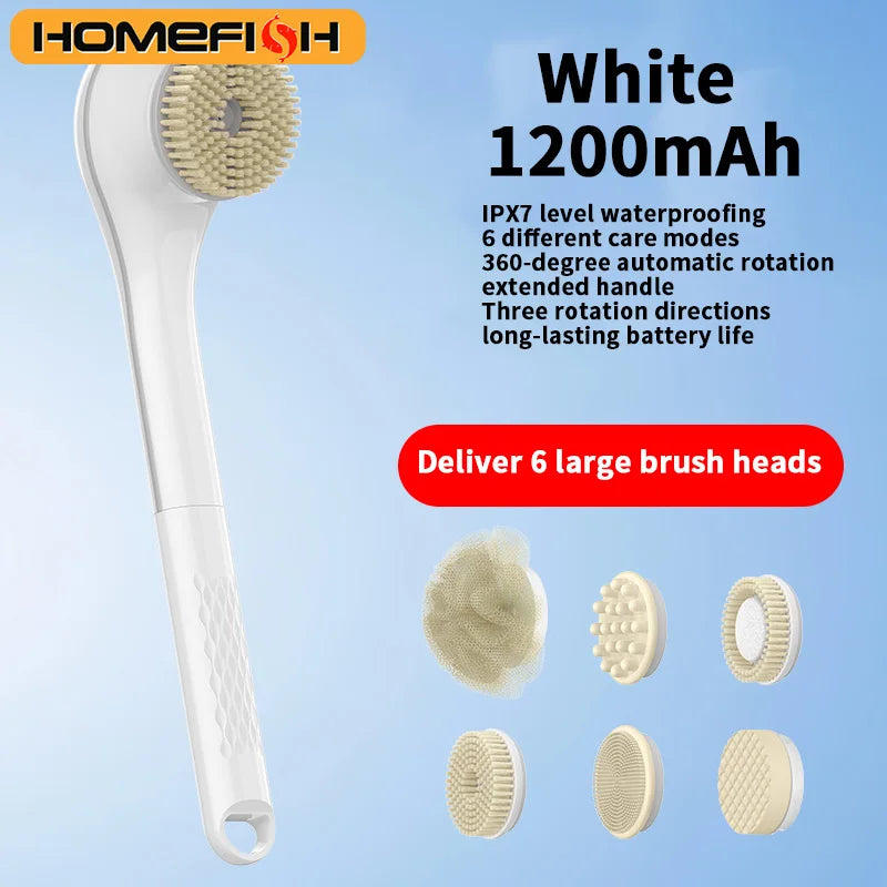 Electric Bath Brushes Body Scrubber  Scrubber Brushes Back Long Handle Back Brushes