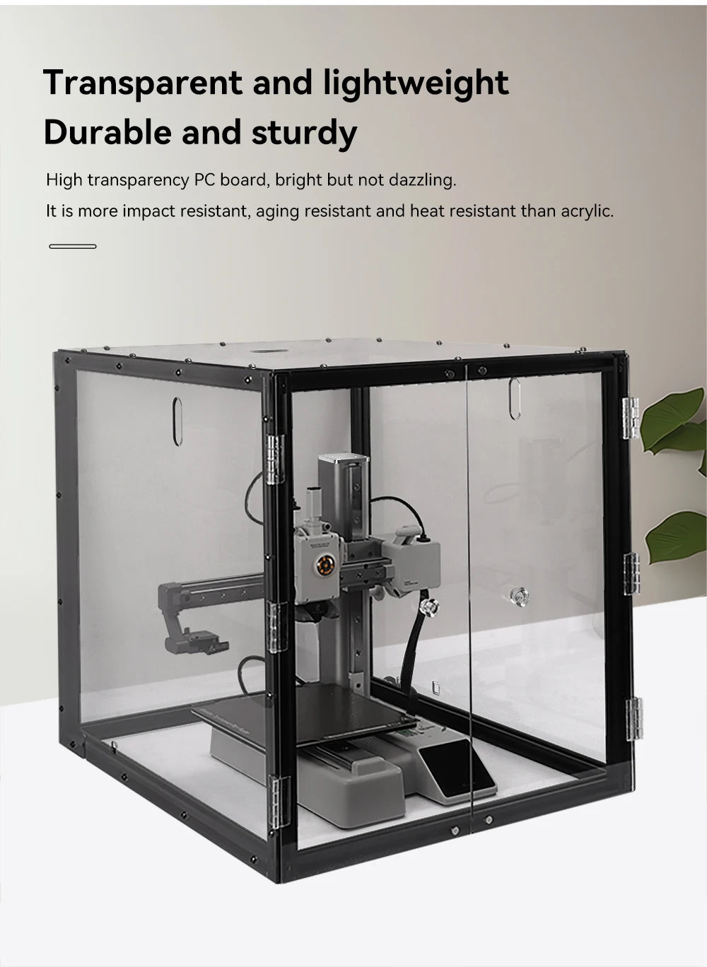 For Bambu Lab A1 Mini Enclosure Assemble kit Acrylic PC Panel Protective Cover Visibale For Kingroon KP3S KP3S Pro V2