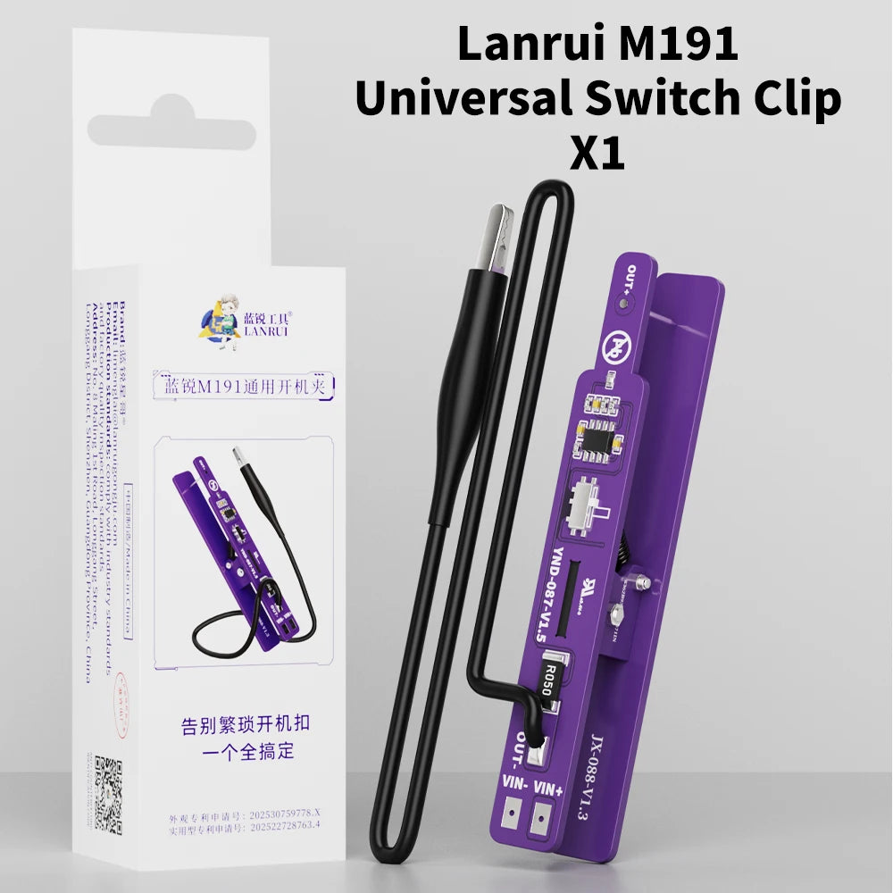 Lanrui M191 Universal Switch Clip Power On Tool Dual Mode Detection Current Tester For iPhone Android Tablet iPad Repair Tool