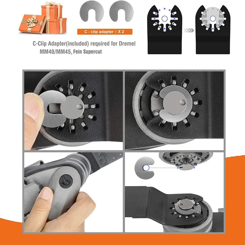 81Pcs Quick Change Oscillating Multi Tool Saw Blade For Fein Black&Decker Bosch Chicago Roybi Milwaukee Makita Craftsman Dewalt