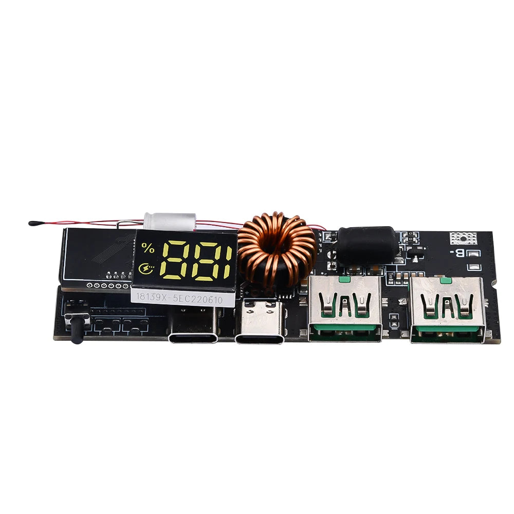 18650 Battery Charger Protection Module Power Bank PCB Module Board Dual USB Fast Charging with BMS Protection
