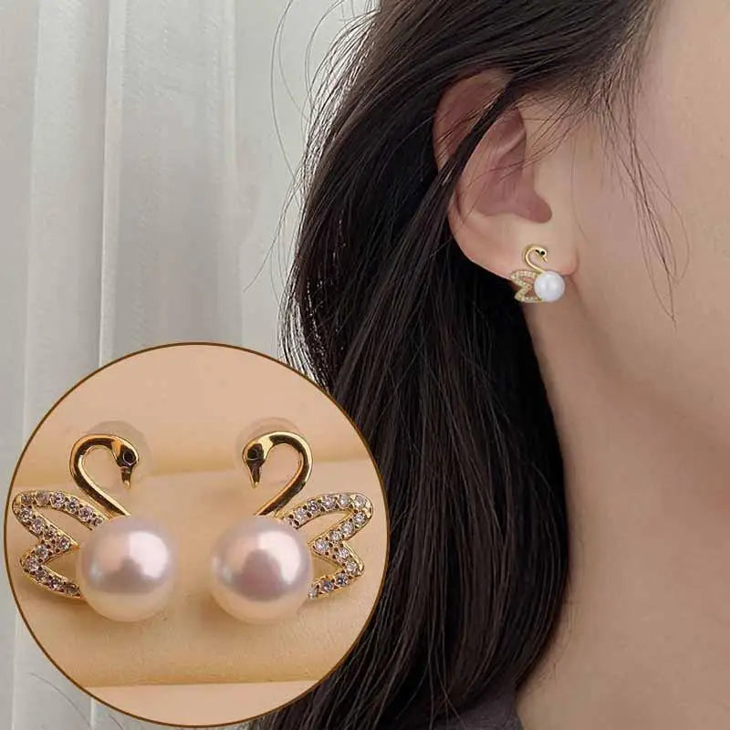 925 Silver Needle Korean Fashion Crystal Heart Earrings For Women Jewelry 2026 Trending New Luxury Women's Hoop Earrings Brincos