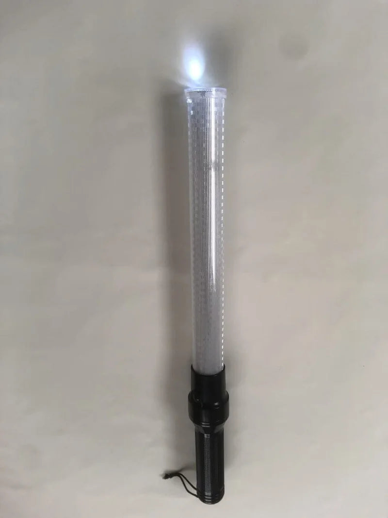 54CM White Tube LED Red Shift Green Traffic Signal Warning Light Road Traffic Rod Conductor's Stick