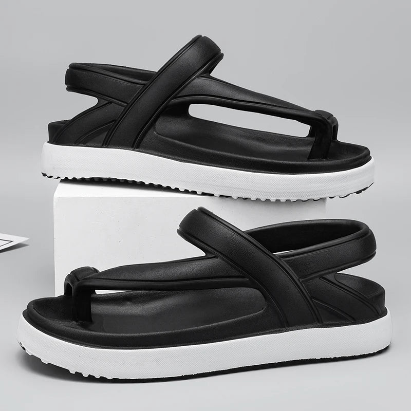 Fashion New Men's Outdoor Flats Sandals Slippers Beach Clogs Summer Men Soft Flip-flops Garden Shoes Non-slip Men Beach Sandals